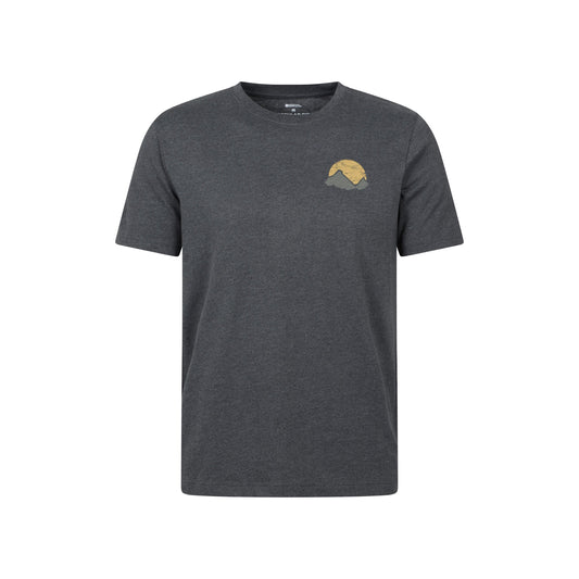 Charcoal - Front - Mountain Warehouse Mens Crest Organic T-Shirt
