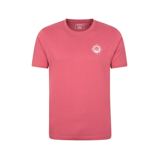 Red - Front - Mountain Warehouse Mens Compass Organic T-Shirt