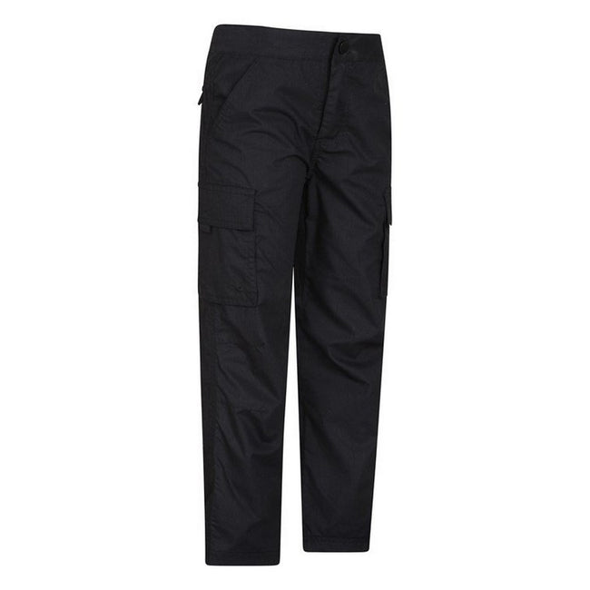 Black - Back - Mountain Warehouse Childrens-Kids Lightweight Cargo Trousers