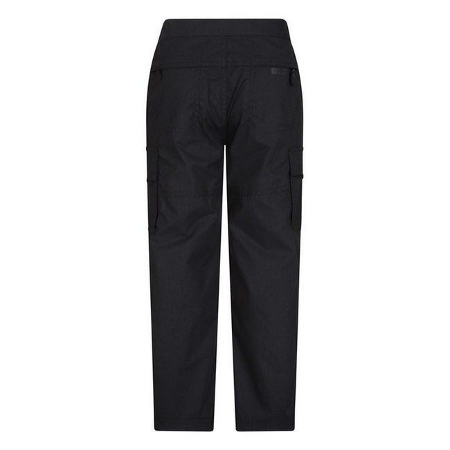 Black - Side - Mountain Warehouse Childrens-Kids Lightweight Cargo Trousers
