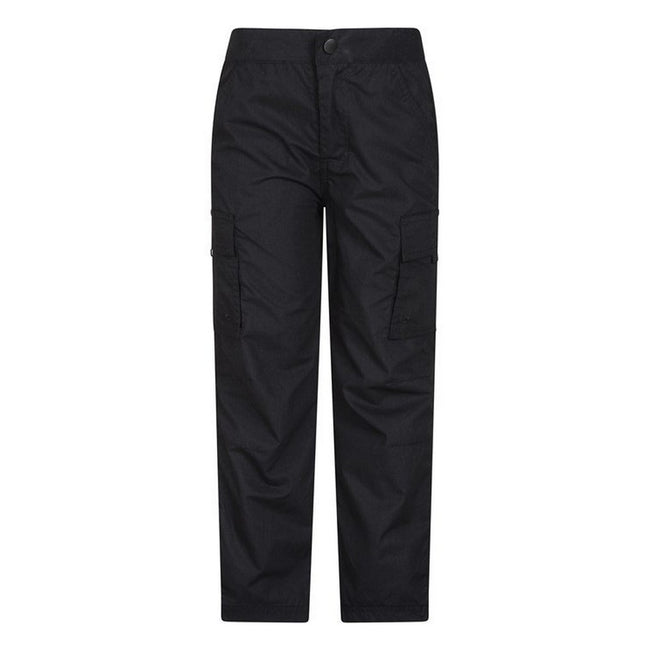 Black - Front - Mountain Warehouse Childrens-Kids Lightweight Cargo Trousers