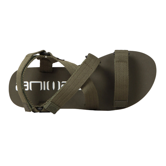 Khaki Green - Back - Animal Womens-Ladies Drift Recycled Sandals