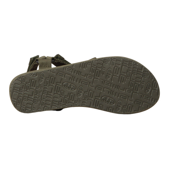 Khaki Green - Side - Animal Womens-Ladies Drift Recycled Sandals