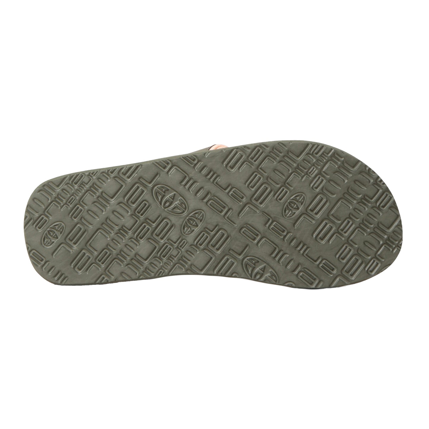 Light Khaki - Side - Animal Womens-Ladies Swish Contrast Detail Recycled Flip Flops