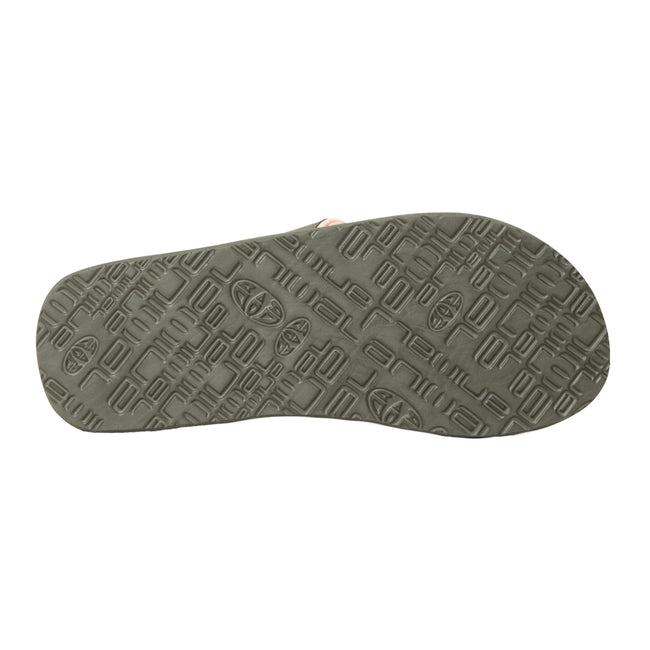 Light Khaki - Side - Animal Womens-Ladies Swish Contrast Detail Recycled Flip Flops