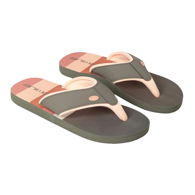 Light Khaki - Front - Animal Womens-Ladies Swish Contrast Detail Recycled Flip Flops
