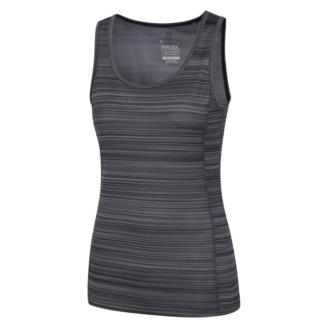 Dark Grey - Back - Mountain Warehouse Womens-Ladies Striped Tank Top