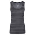 Dark Grey - Front - Mountain Warehouse Womens-Ladies Striped Tank Top