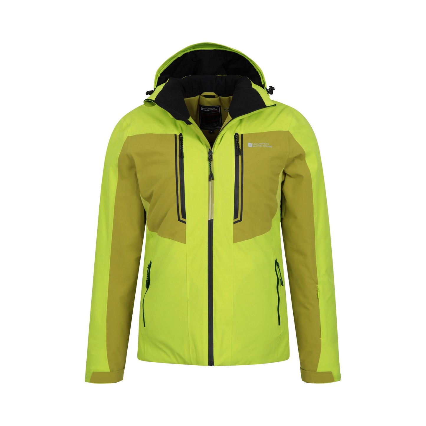 Green - Pack Shot - Mountain Warehouse Mens Phase Extreme Waterproof Ski Jacket