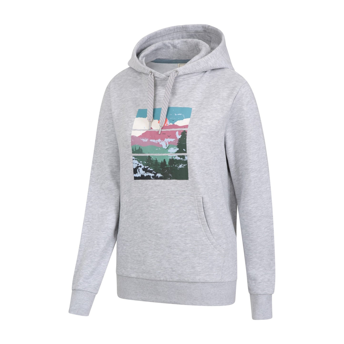 Light Grey - Lifestyle - Mountain Warehouse Womens-Ladies Trees Drawstring Hoodie
