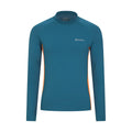 Dark Teal - Front - Mountain Warehouse Mens Long-Sleeved Rash Guard