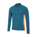 Dark Teal - Side - Mountain Warehouse Mens Long-Sleeved Rash Guard