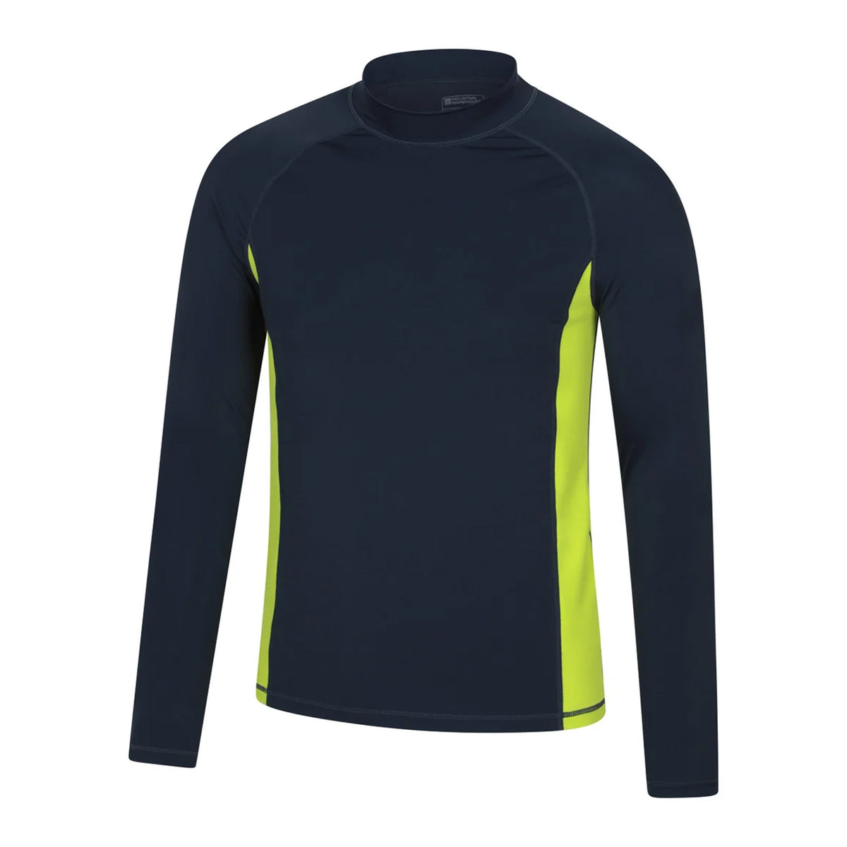 Bright Yellow - Side - Mountain Warehouse Mens Long-Sleeved Rash Guard