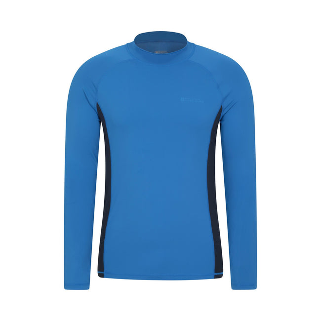 Corn Blue - Front - Mountain Warehouse Mens Long-Sleeved Rash Guard