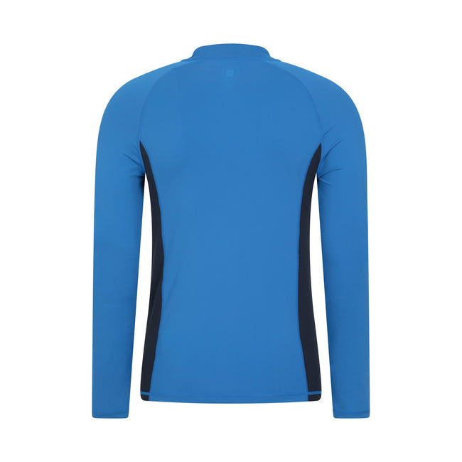Corn Blue - Back - Mountain Warehouse Mens Long-Sleeved Rash Guard