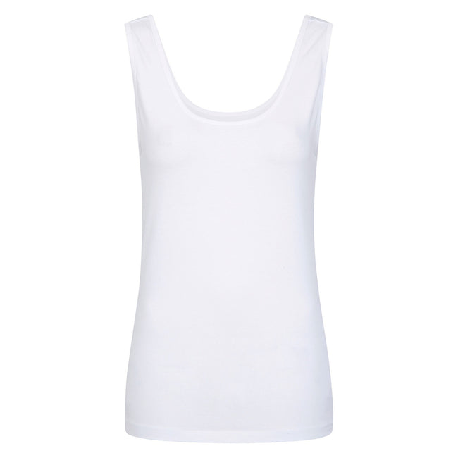 White - Front - Mountain Warehouse Womens-Ladies Organic Scoop Neck Vest Top