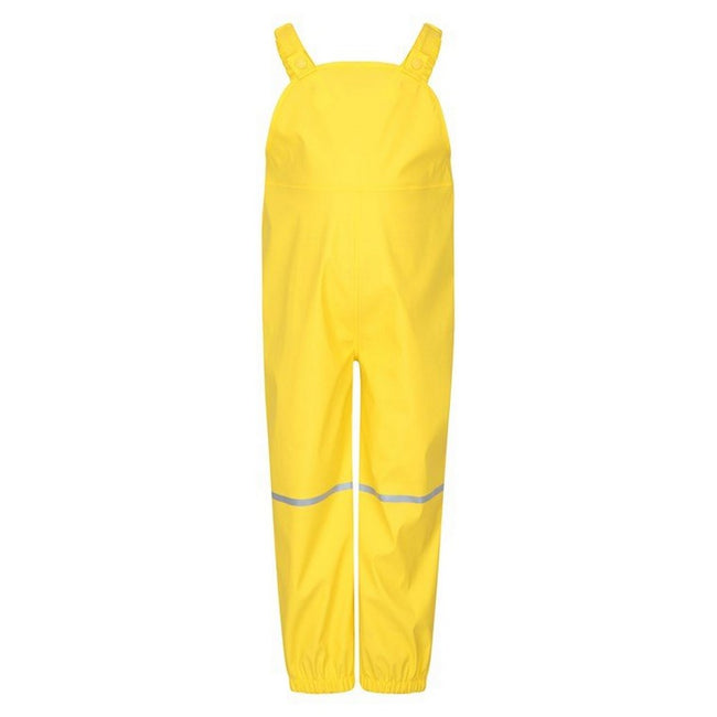 Pale Yellow - Side - Mountain Warehouse Childrens-Kids Raindrop Camo Waterproof Jacket And Trousers Set