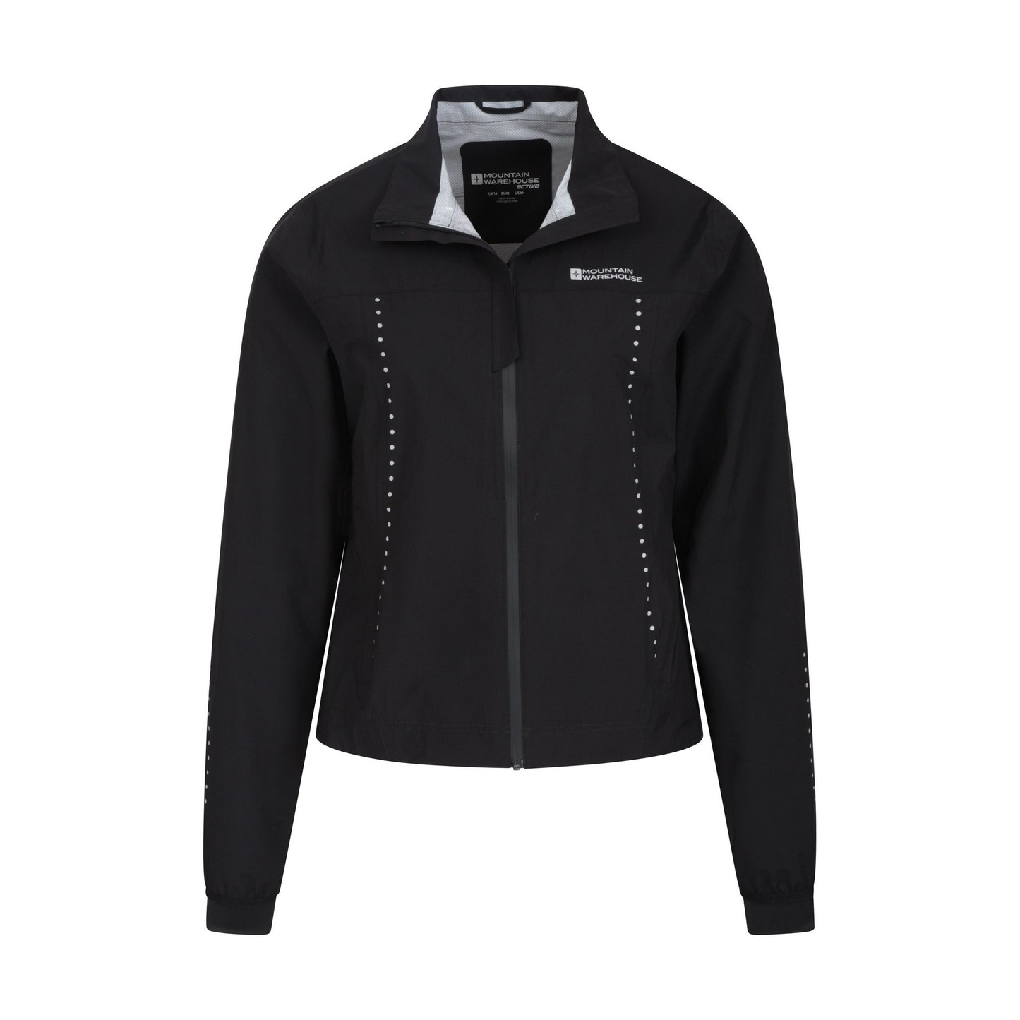 Black - Pack Shot - Mountain Warehouse Womens-Ladies Pro 2.5 Layer Cycling Jacket
