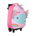 Pink - Side - Mountain Warehouse Childrens-Kids Unicorn 2 Wheeled Suitcase