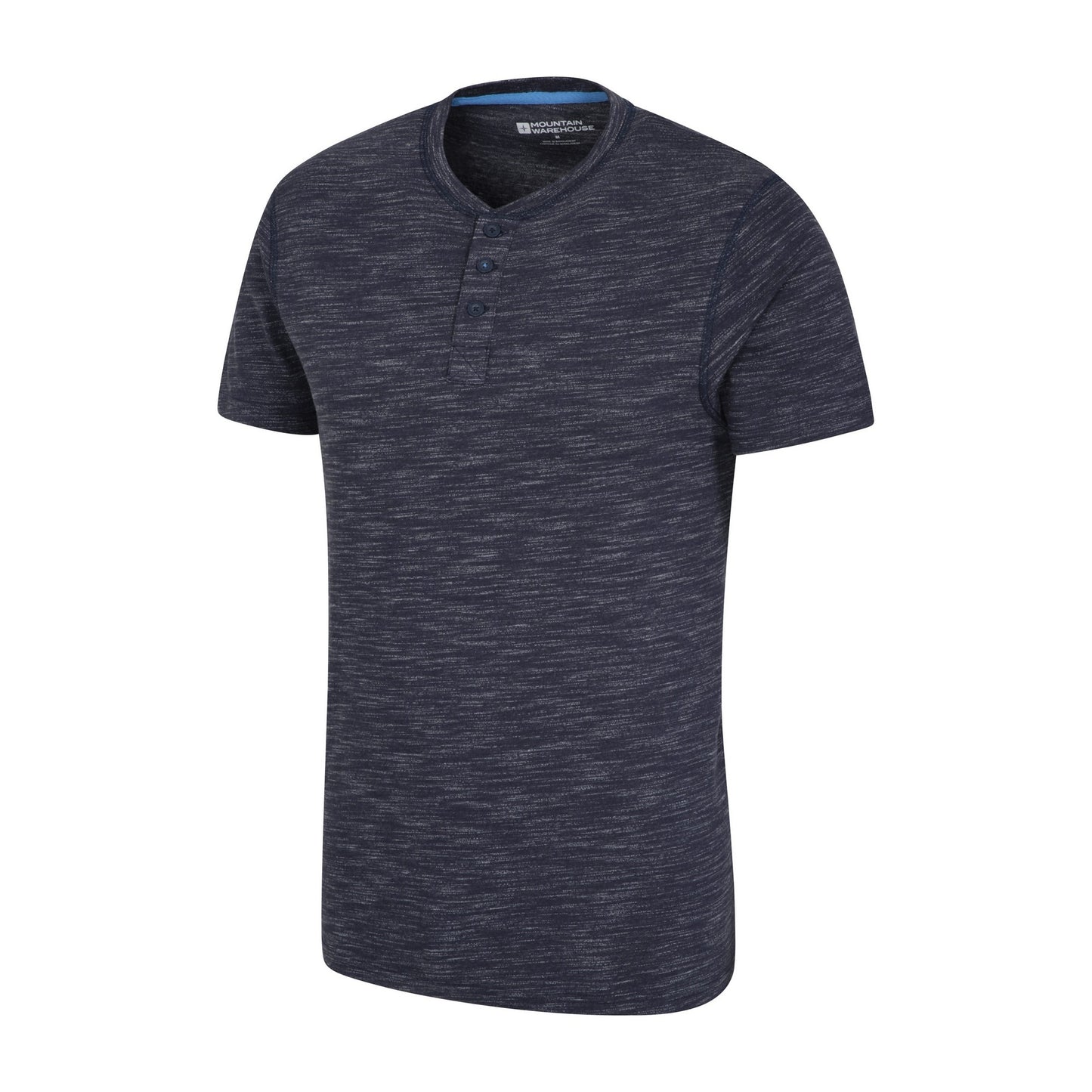 Navy - Side - Mountain Warehouse Mens Henley T-Shirt