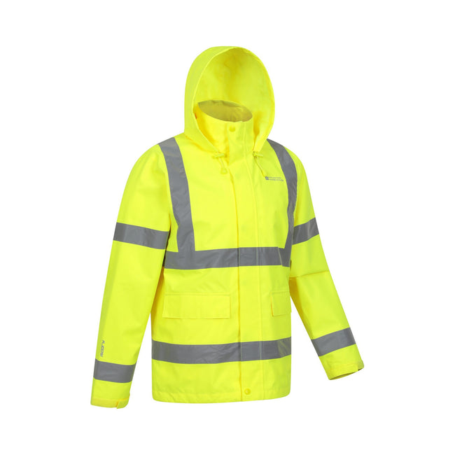 Yellow - Side - Mountain Warehouse Mens Waterproof Hi-Vis Jacket