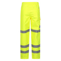 Yellow - Back - Mountain Warehouse Unisex Adult Waterproof High-Vis Work Over Trousers