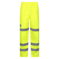 Yellow - Front - Mountain Warehouse Unisex Adult Waterproof High-Vis Work Over Trousers
