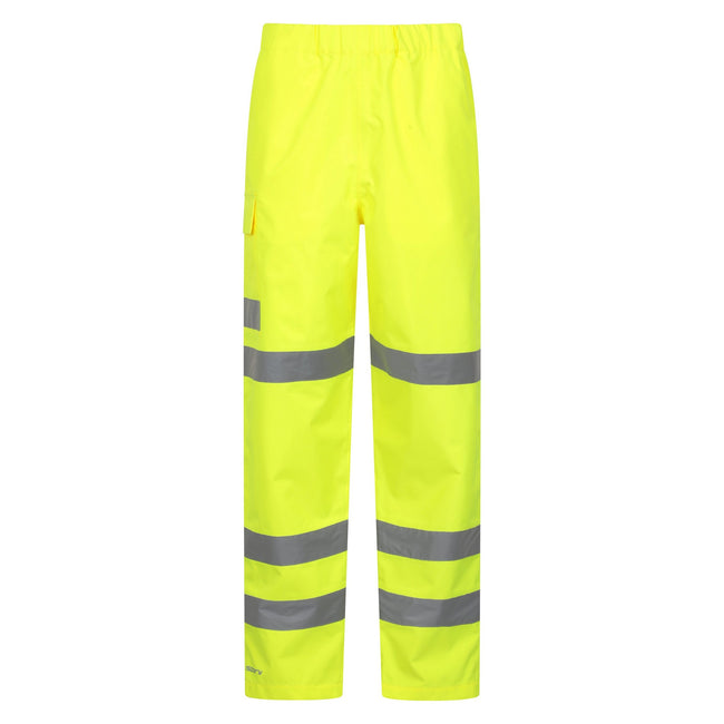 Yellow - Front - Mountain Warehouse Unisex Adult Waterproof High-Vis Work Over Trousers