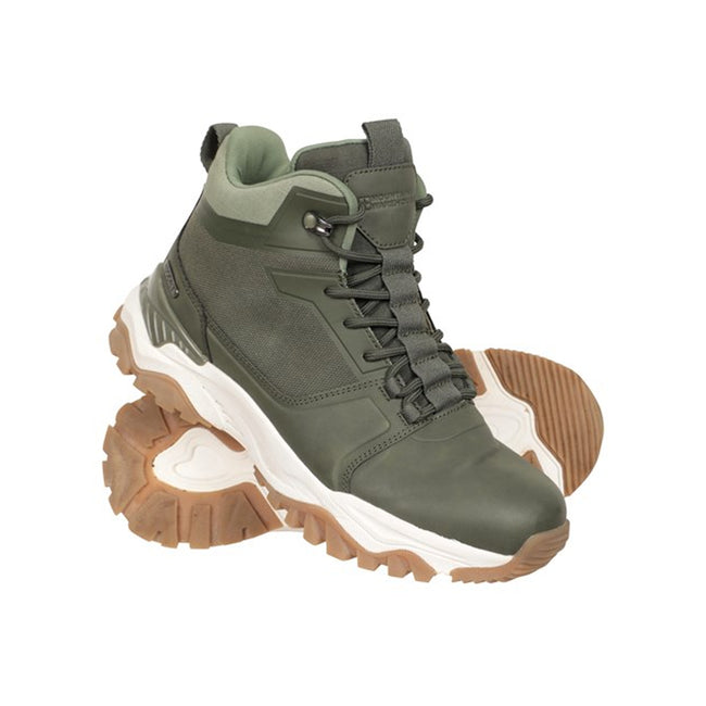 Khaki Green - Back - Mountain Warehouse Womens-Ladies Sierra Waterproof Walking Boots