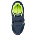 Navy-Lime Green - Pack Shot - Mountain Warehouse Childrens-Kids Light Up Trainers