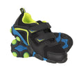 Black-Lime Green - Back - Mountain Warehouse Childrens-Kids Light Up Trainers