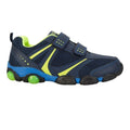 Navy-Lime Green - Back - Mountain Warehouse Childrens-Kids Light Up Trainers