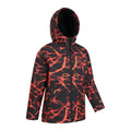 Rust-Black - Side - Mountain Warehouse Childrens-Kids Exodus II Ripple Water Resistant Soft Shell Jacket