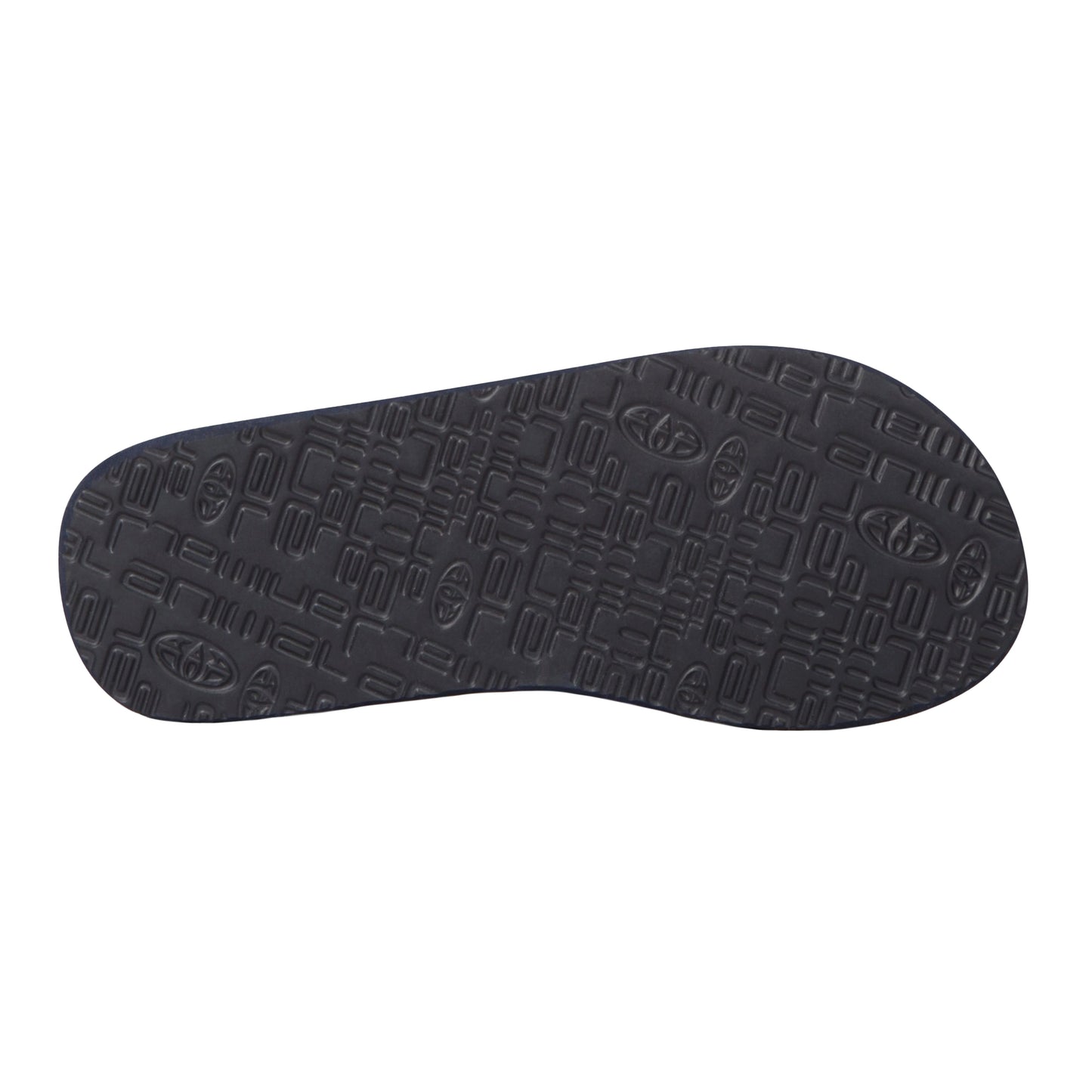 Navy - Side - Animal Womens-Ladies Marti Recycled Flip Flops