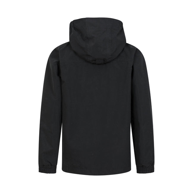 Black - Back - Mountain Warehouse Childrens-Kids Solar Waterproof Jacket
