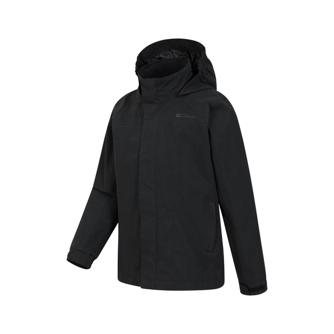 Black - Lifestyle - Mountain Warehouse Childrens-Kids Solar Waterproof Jacket