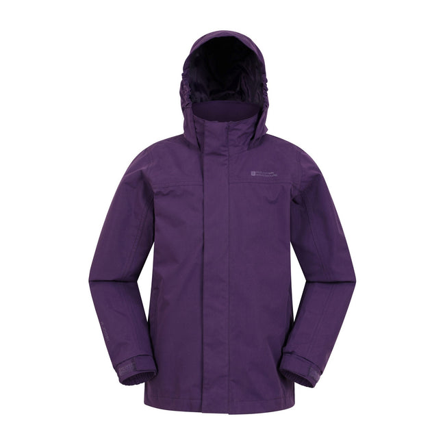 Berry - Front - Mountain Warehouse Childrens-Kids Solar Waterproof Jacket