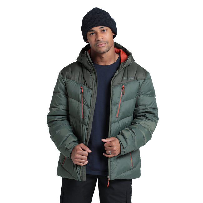 Khaki - Pack Shot - Mountain Warehouse Mens Barrier Extreme Down Jacket