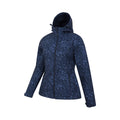 Dark Blue - Side - Mountain Warehouse Womens-Ladies Exodus Giraffe Print Water Resistant Soft Shell Jacket