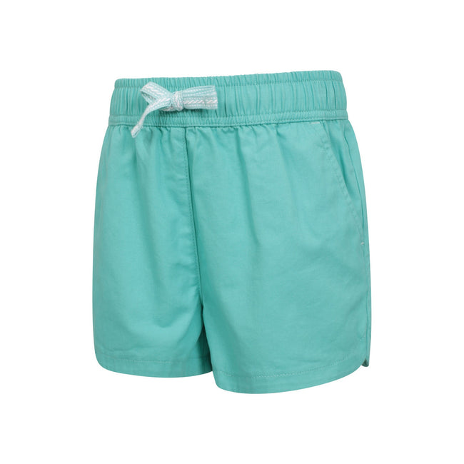 Teal - Side - Mountain Warehouse Girls Waterfall Organic Shorts