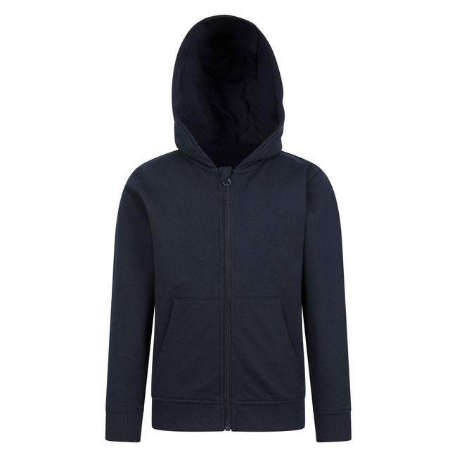 Navy - Front - Mountain Warehouse Childrens-Kids Essentials Full Zip Hoodie