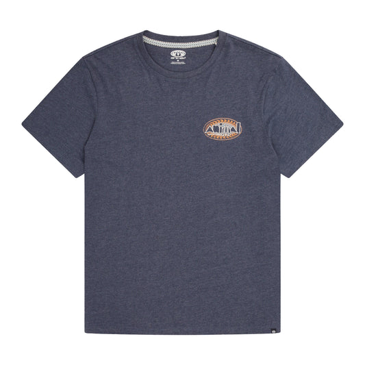 Dark Blue - Front - Animal Mens Chase Graphic Print Organic T-Shirt