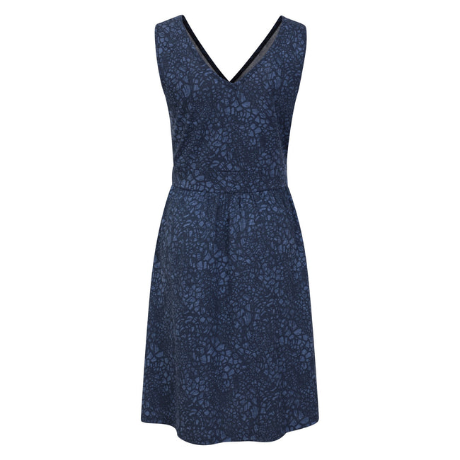 Navy - Back - Mountain Warehouse Womens-Ladies Newquay Giraffe Print Sleeveless Dress