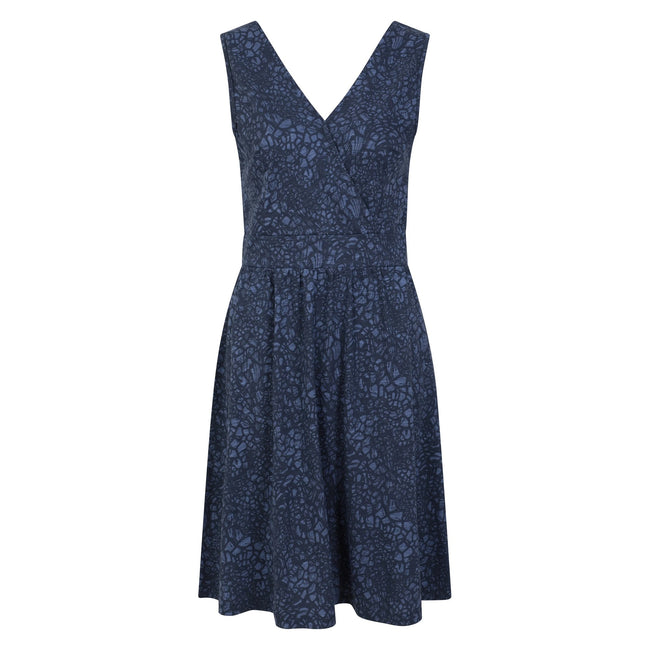 Navy - Front - Mountain Warehouse Womens-Ladies Newquay Giraffe Print Sleeveless Dress
