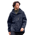 Indigo - Close up - Mountain Warehouse Mens Bracken Extreme 3 in 1 Waterproof Jacket