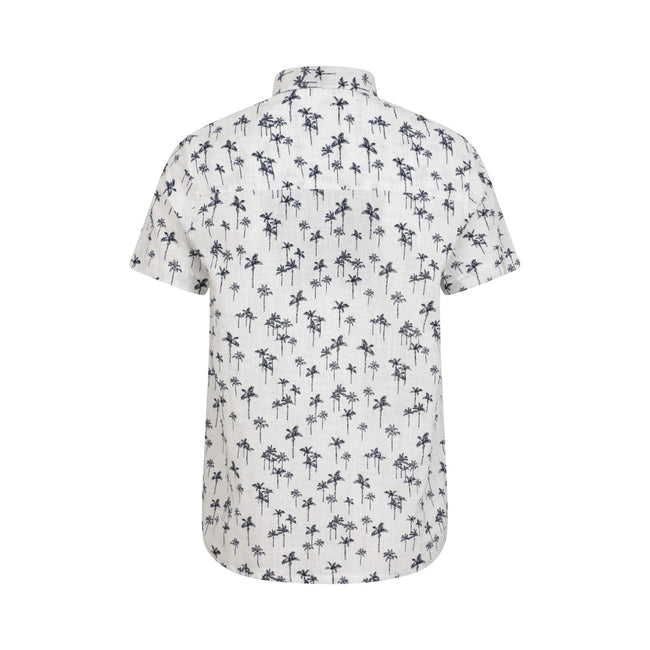 Off White - Back - Mountain Warehouse Mens Preston Illustration Palm Tree Shirt