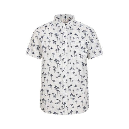 Off White - Front - Mountain Warehouse Mens Preston Illustration Palm Tree Shirt
