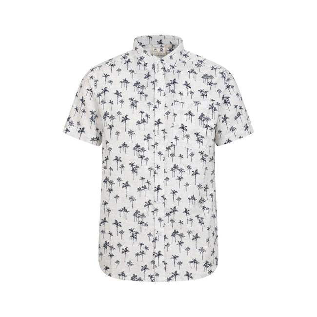 Off White - Front - Mountain Warehouse Mens Preston Illustration Palm Tree Shirt