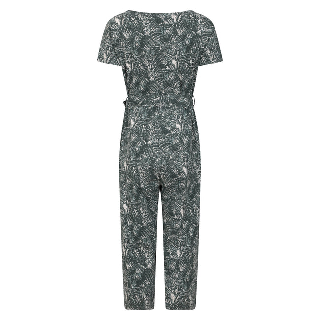 Khaki Green - Back - Mountain Warehouse Womens-Ladies Santorini Floral Wrap Jumpsuit