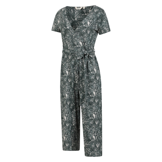 Khaki Green - Lifestyle - Mountain Warehouse Womens-Ladies Santorini Floral Wrap Jumpsuit